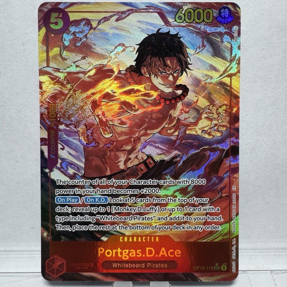 Portgas.D.Ace Alternate Art OP06-118 The Time of Battle Foil One Piece CCG